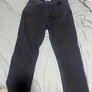 Agolde Men's Dark Gray Straight Jeans